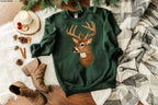 Faux Embroidered Deer with Sequins MATTE CLEAR FILM