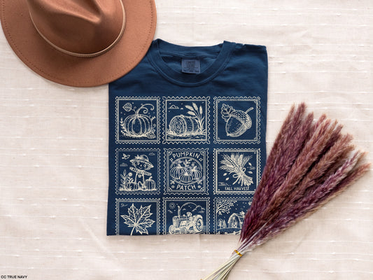 TMT // Fall Postage Stamps BEIGE INK