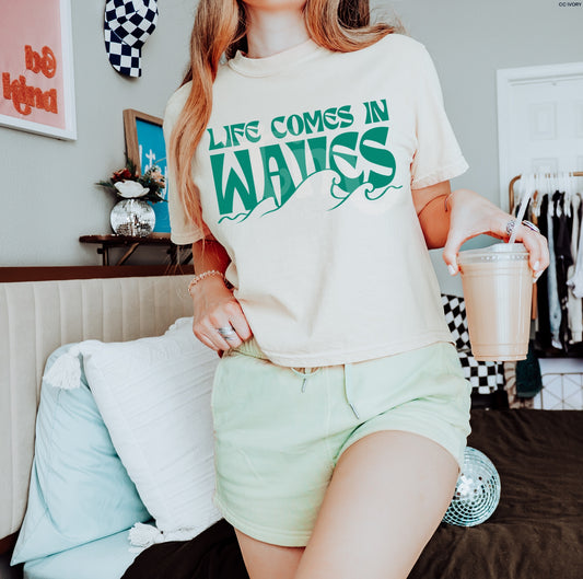 Life Comes in Waves TEAL INK
