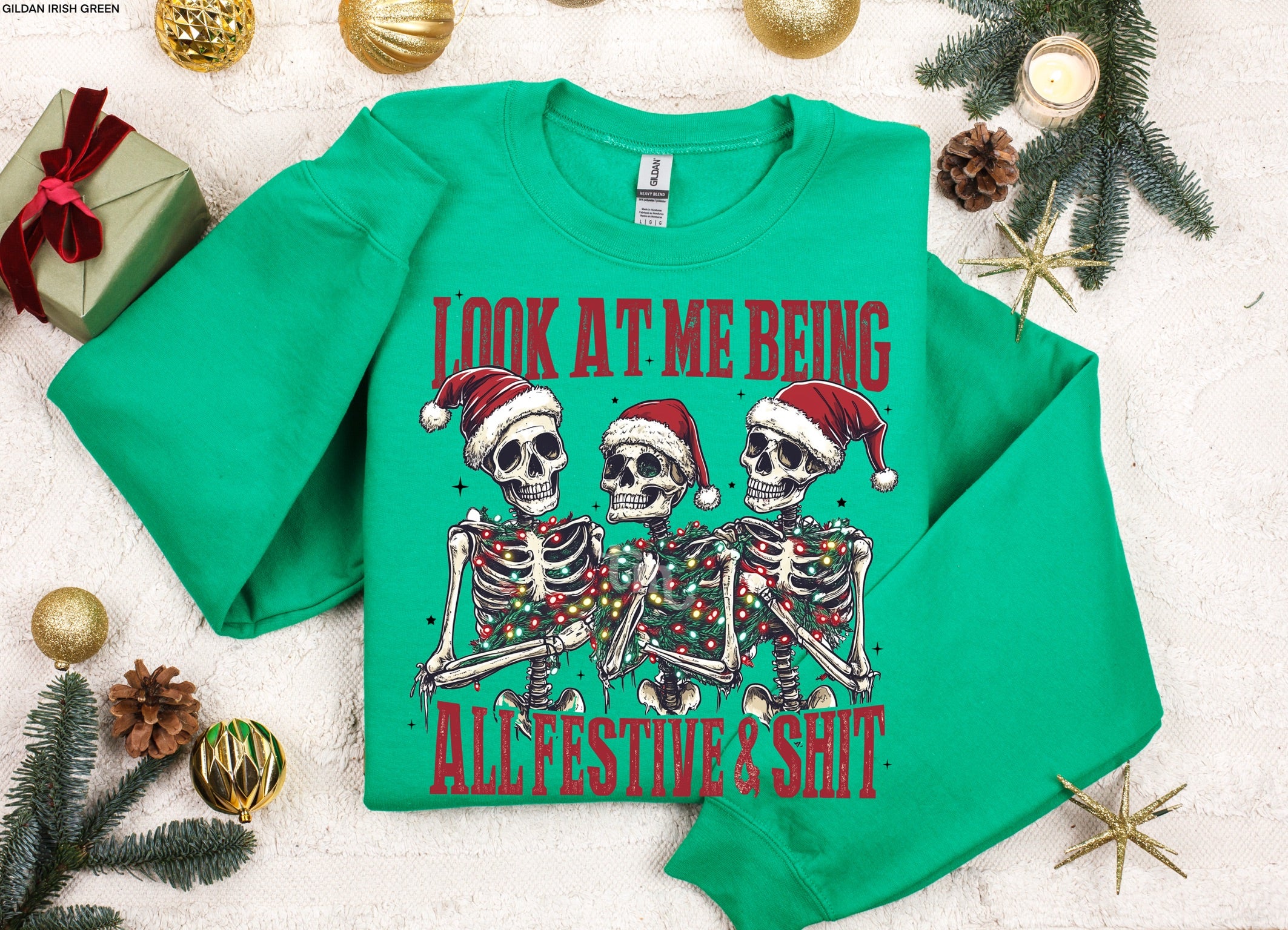 Festive Skeletons MATTE CLEAR FILM