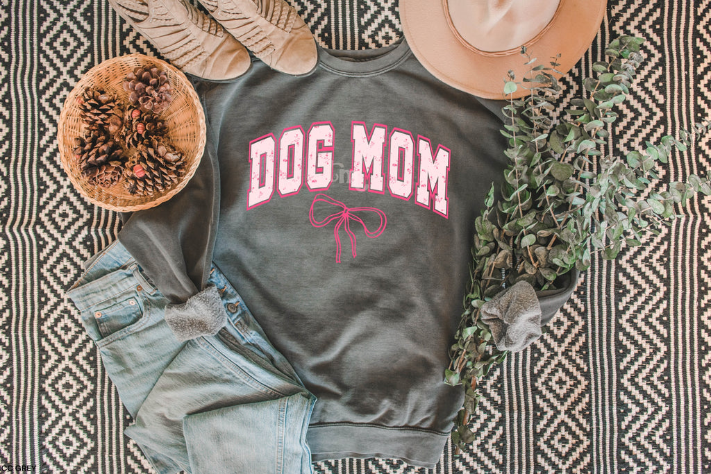 Dog Mom Dainty Bow MATTE CLEAR FILM