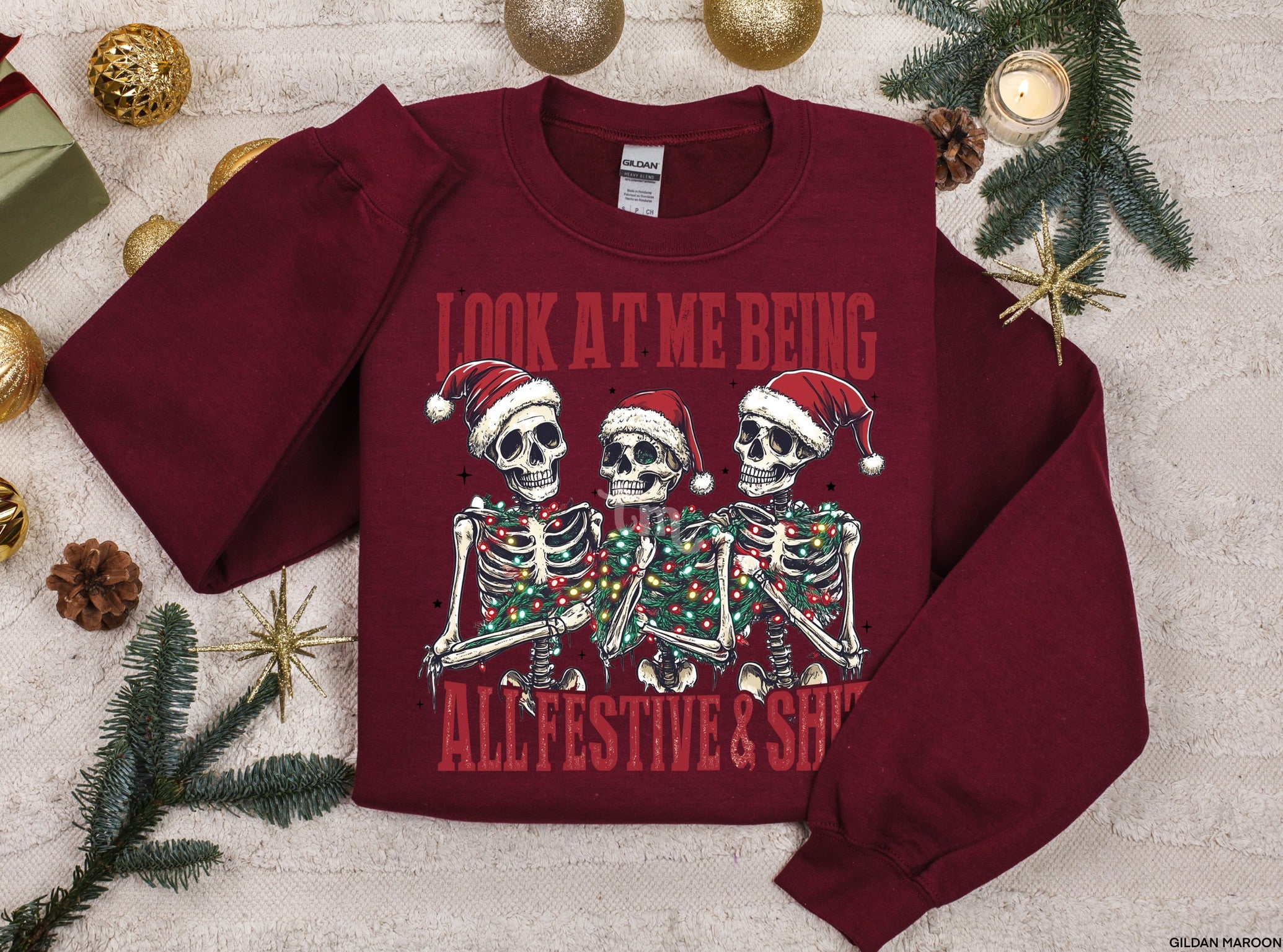 Festive Skeletons MATTE CLEAR FILM