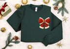 POCKET Faux Knit Santa Bow MATTE CLEAR FILM