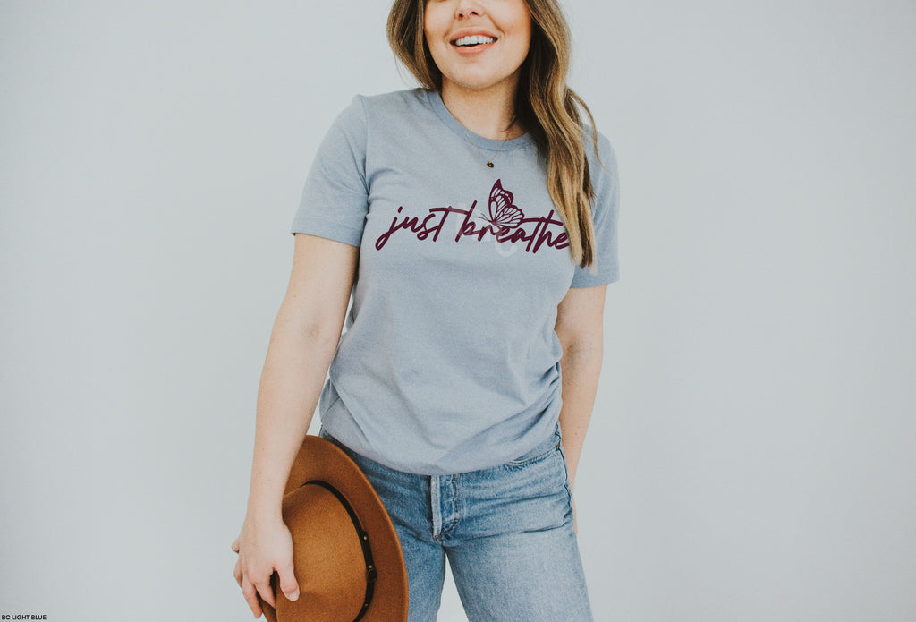 Just Breathe MAROON INK