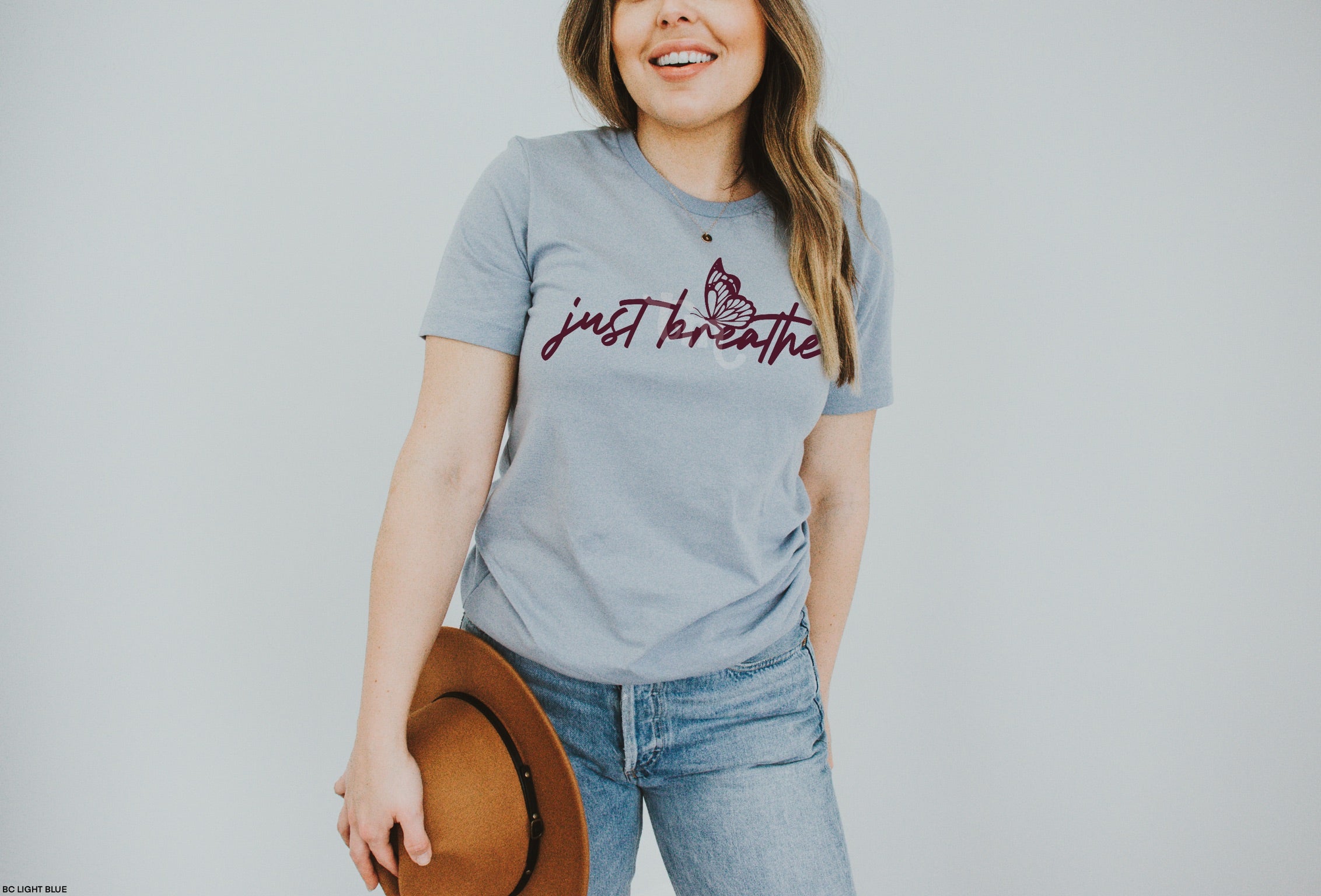 Just Breathe MAROON INK