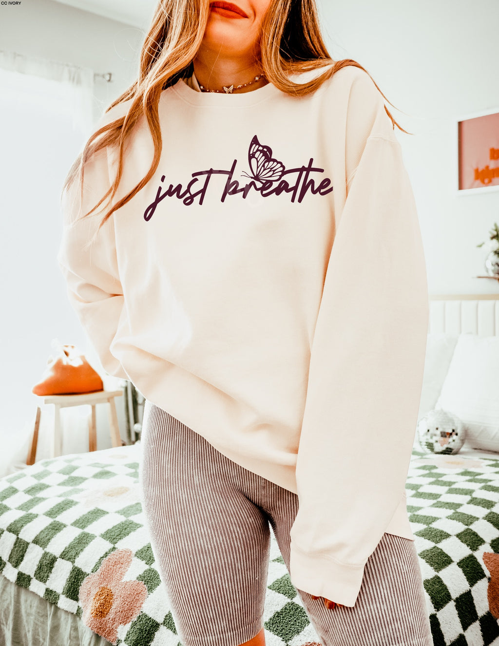 Just Breathe MAROON INK