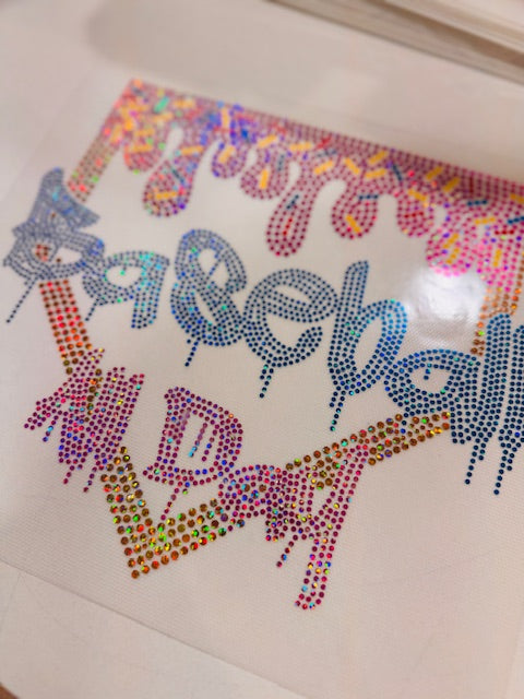 RTS // Baseball Drip SPANGLE TRANSFER c. Blue Lettering