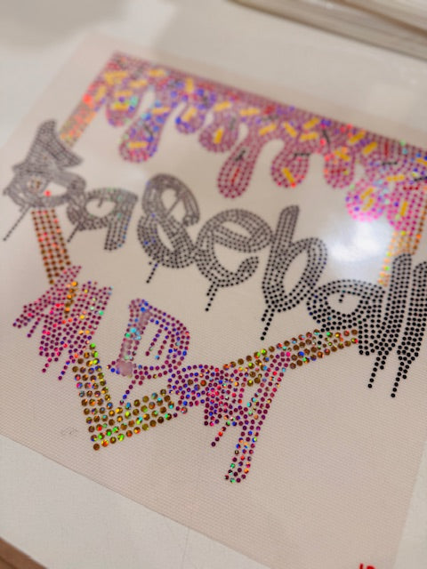 RTS // Baseball Drip SPANGLE TRANSFER c. Black Lettering