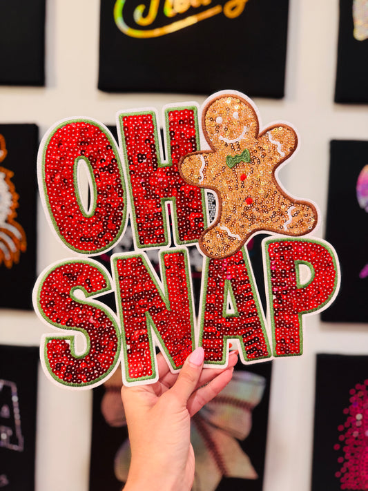 Oh Snap || 11” Sequin Patch