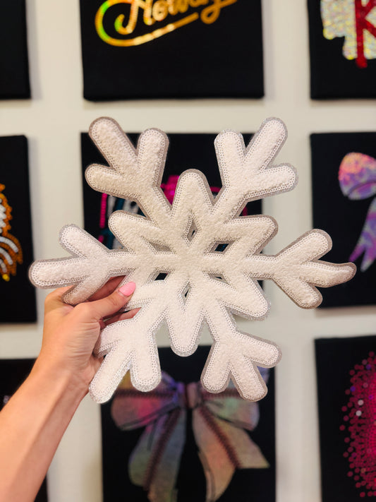 Snowflake || 12” Chenille Patch