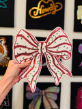 Christmas Cake Bow || 10.5” Sequin Patch