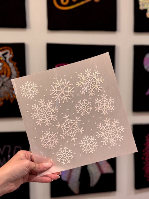 RTS // Snowflakes Pattern SPANGLE TRANSFER available in three different colors