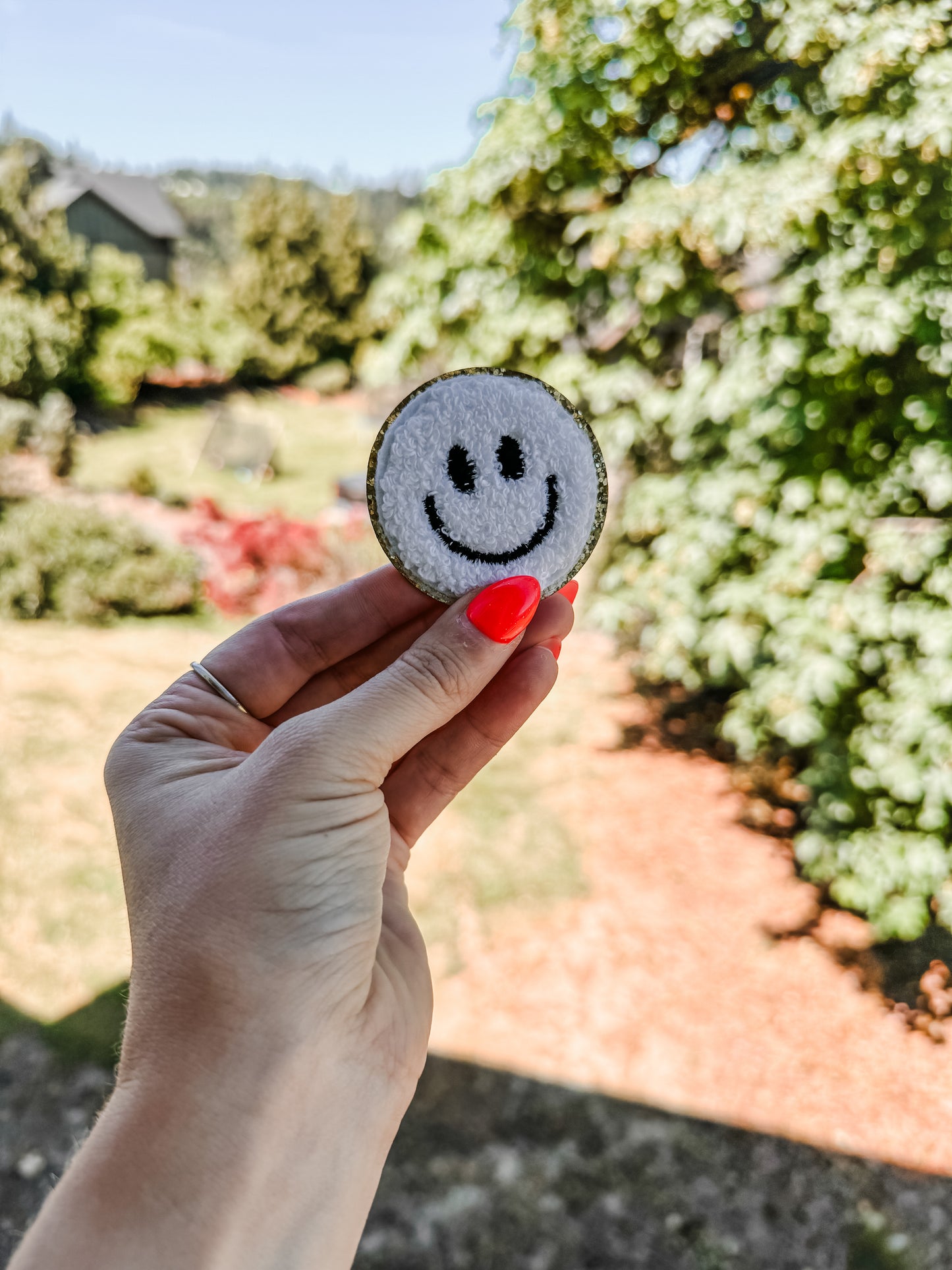 Happy Pocket || 2.25” Chenille Patch