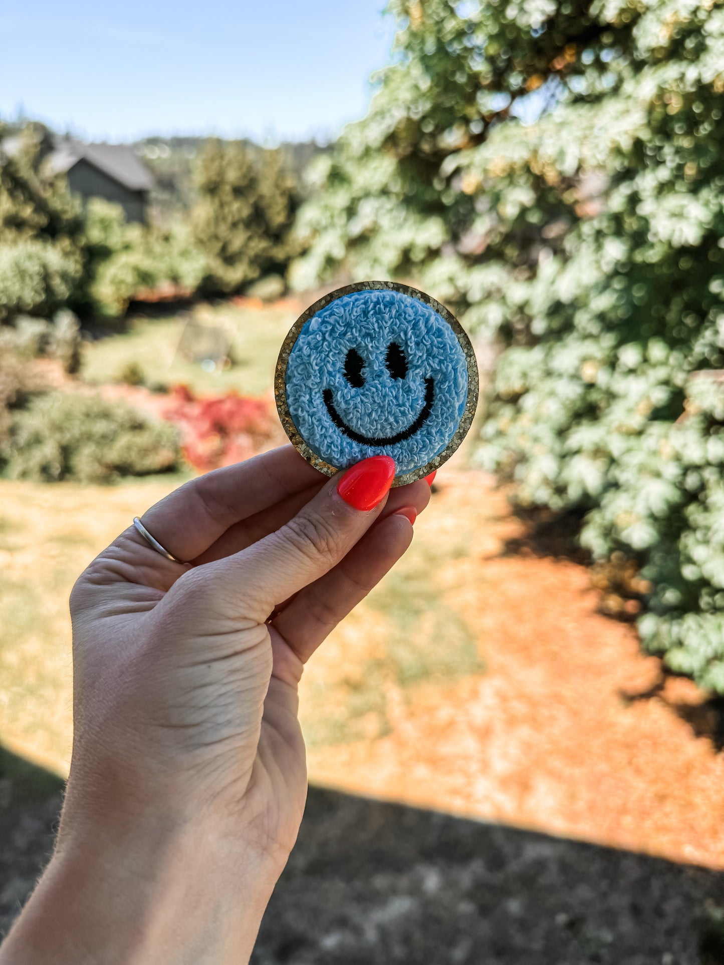 Happy Pocket || 2.25” Chenille Patch