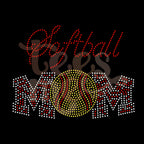 Softball Mom 3 Color RHINESTONE TRANSFER