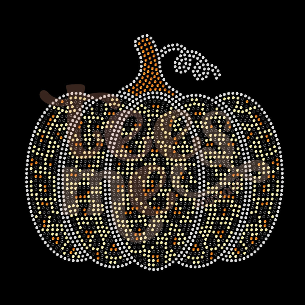 Leopard Pumpkin RHINESTONE TRANSFER