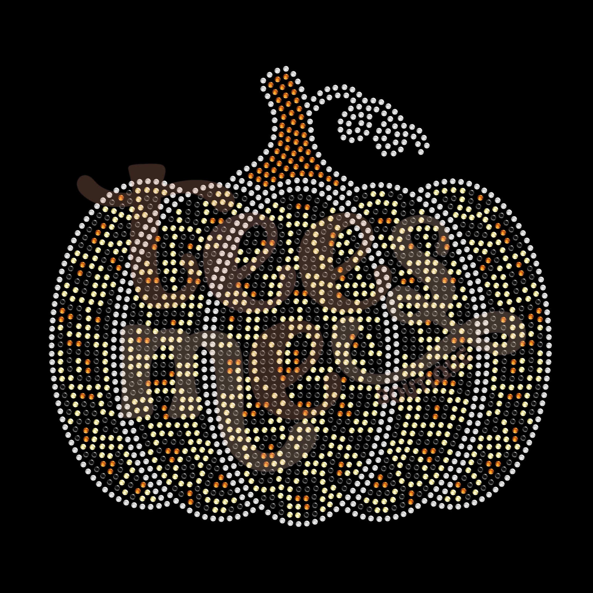 Leopard Pumpkin RHINESTONE TRANSFER