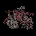 Peace Love Cheer RHINESTONE TRANSFER