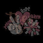 Peace Love Cheer RHINESTONE TRANSFER