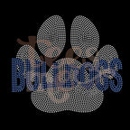Bulldogs with Paw RHINESTONE TRANSFER