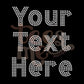 Custom Rhinestone Text CRYSTAL Rhinestone Transfer - Block Letter Font 1 Color