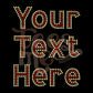 Custom Rhinestone Text COLORED/CRYSTAL Rhinestone Transfer - Block Letter Font - 2 Color Fill