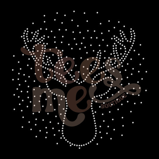 Reindeer Scatter RHINESTONE TRANSFER