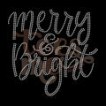 Merry and Bright RHINESTONE TRANSFER