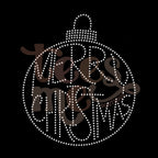 Merry Christmas Ornament RHINESTONE TRANSFER