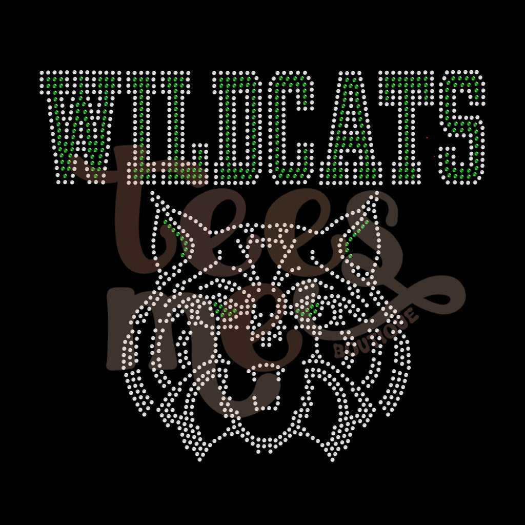 Wildcats Mascot RHINESTONE TRANSFER