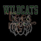 Wildcats Mascot RHINESTONE TRANSFER
