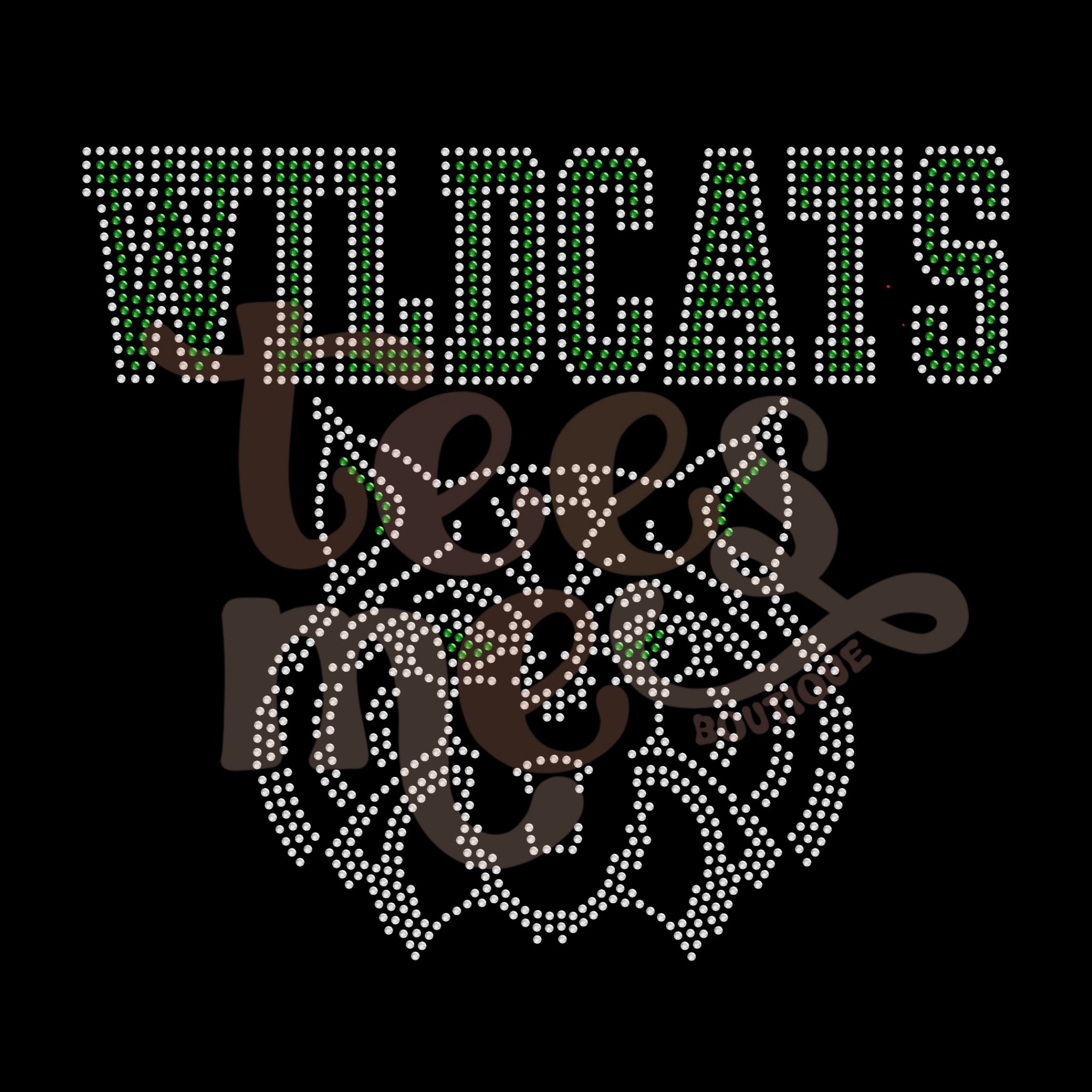 Wildcats Mascot RHINESTONE TRANSFER
