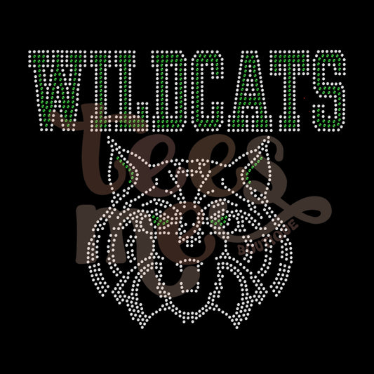 Wildcats Mascot RHINESTONE TRANSFER