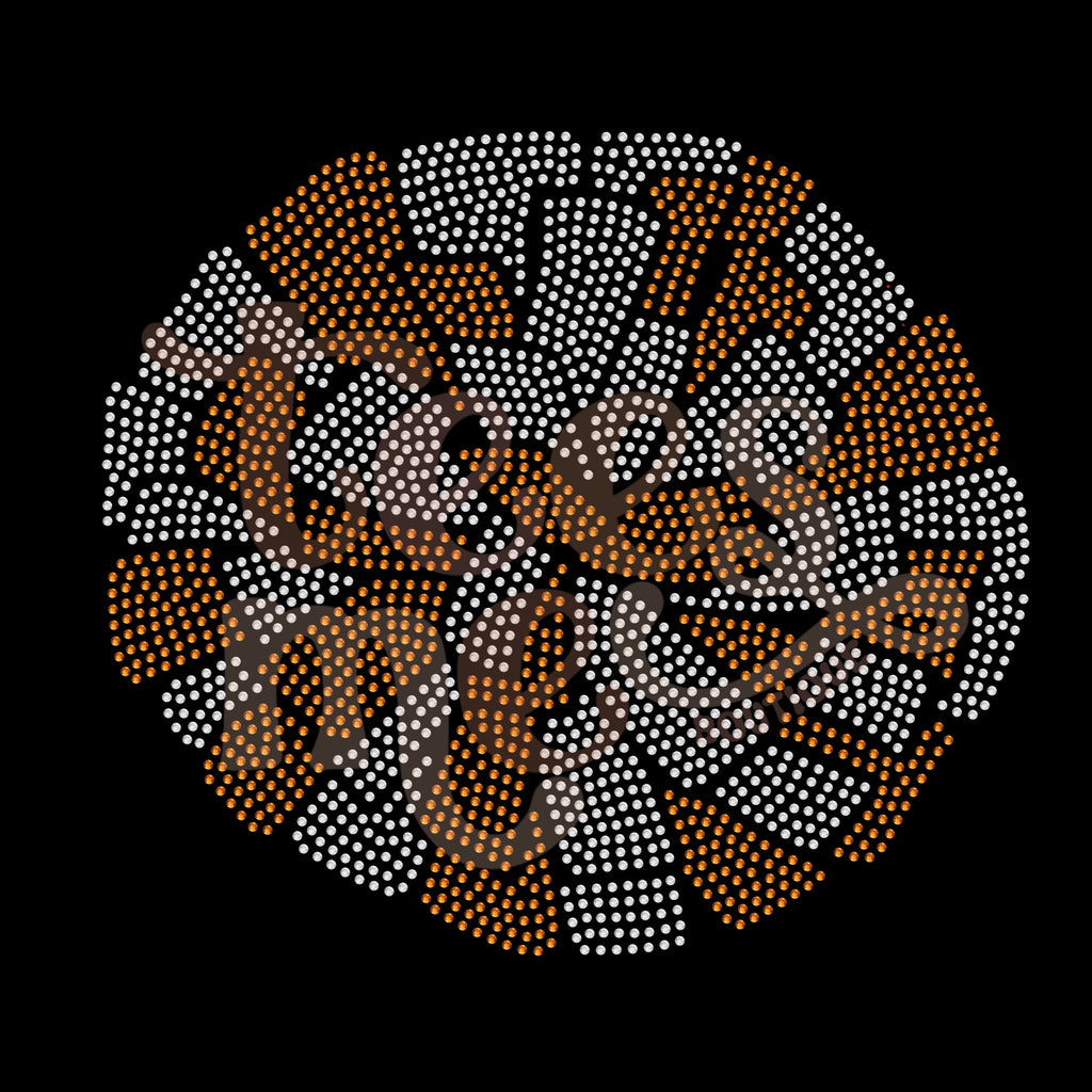 Large Pom 2 Color RHINESTONE TRANSFER