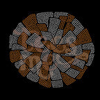 Large Pom 2 Color RHINESTONE TRANSFER