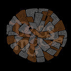 Large Pom 2 Color SPANGLES TRANSFER