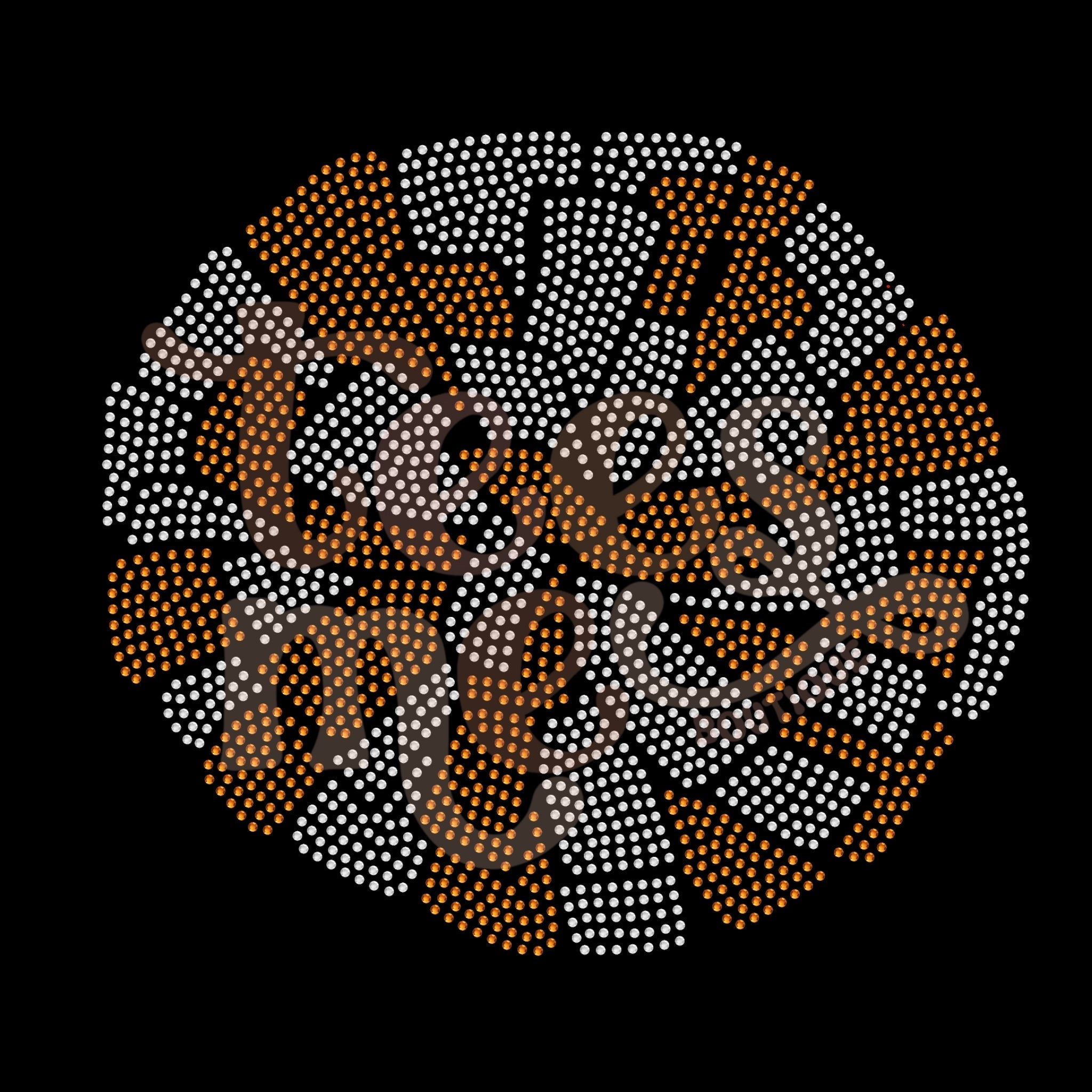 Large Pom 2 Color SPANGLES TRANSFER