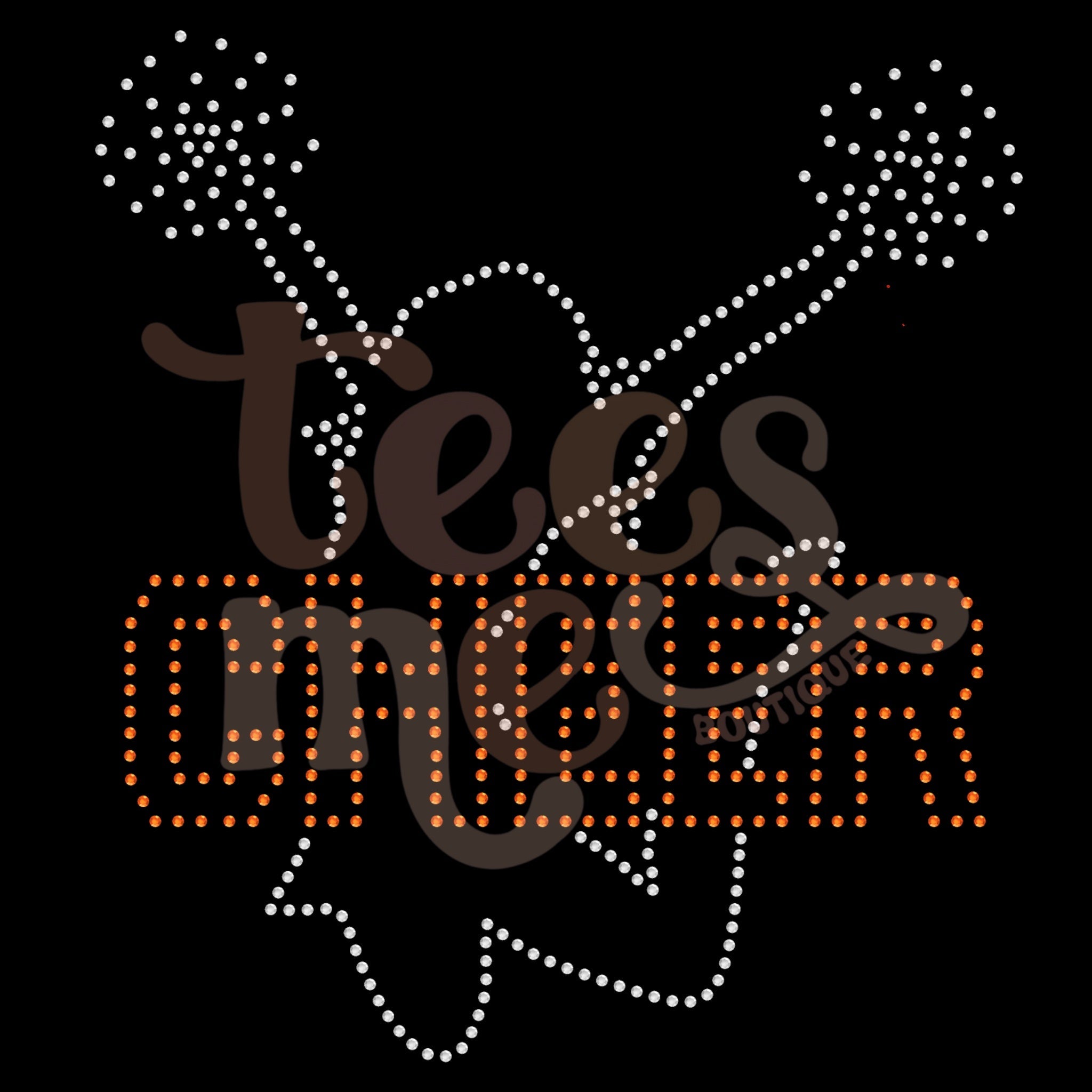 Jumping Cheerleader SPANGLES TRANSFER