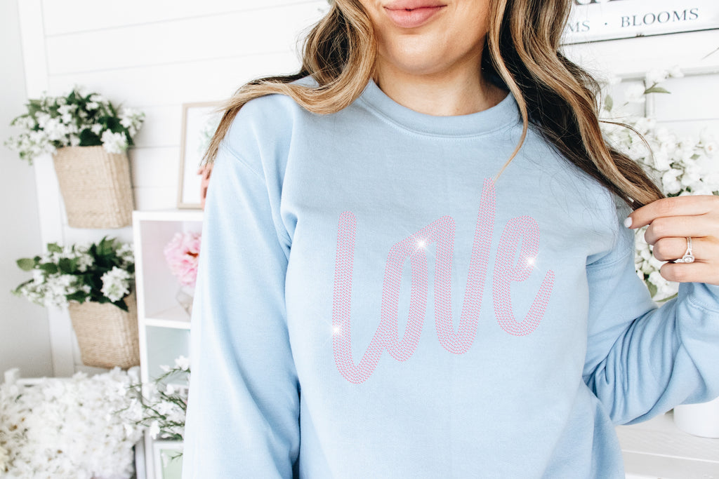 Love RHINESTONE TRANSFER