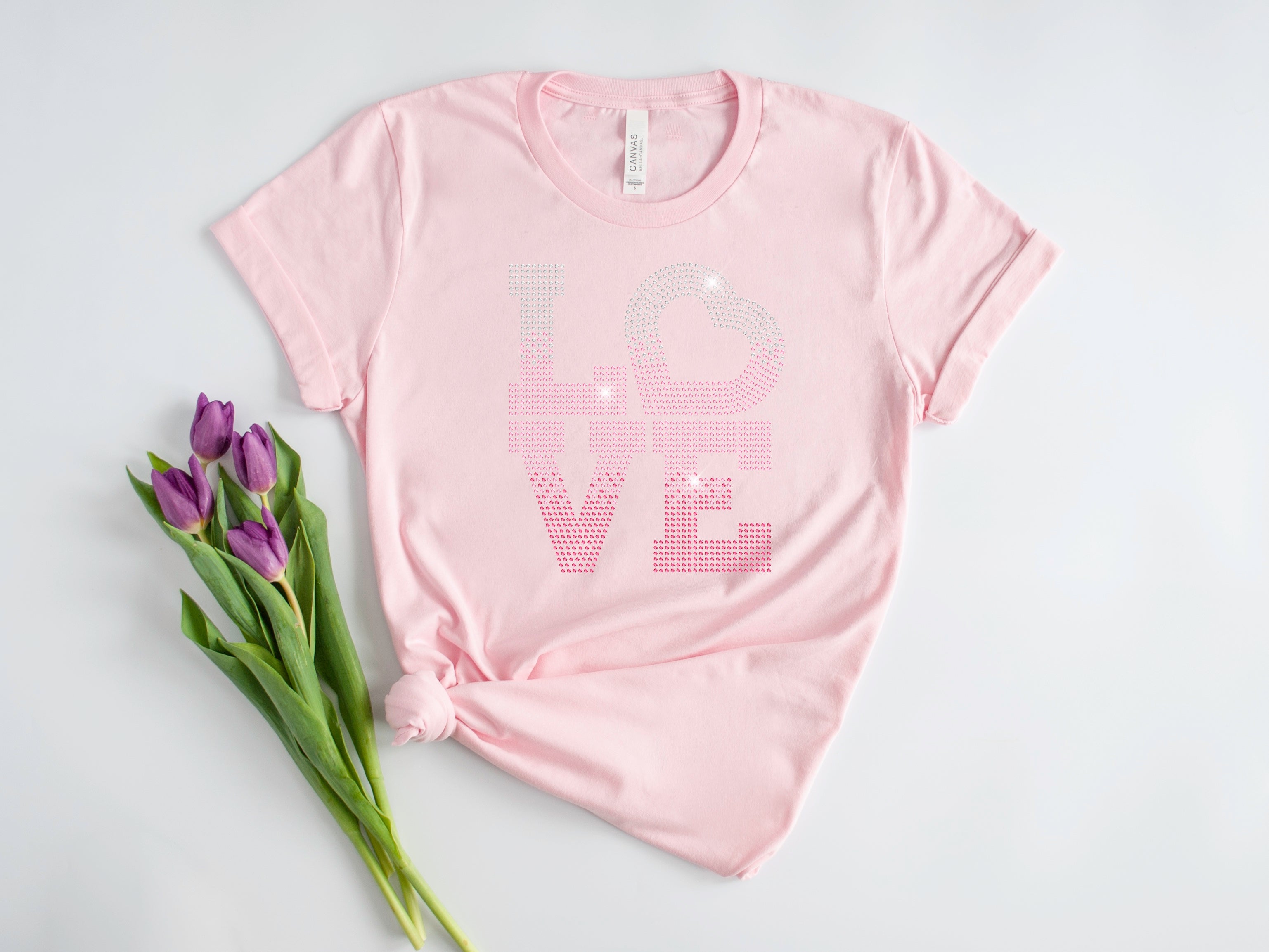 Love Stacked Ombre RHINESTONE TRANSFER