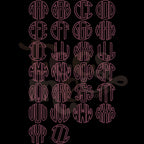 Custom Rhinestone Text Rhinestone Transfer - MONOGRAM