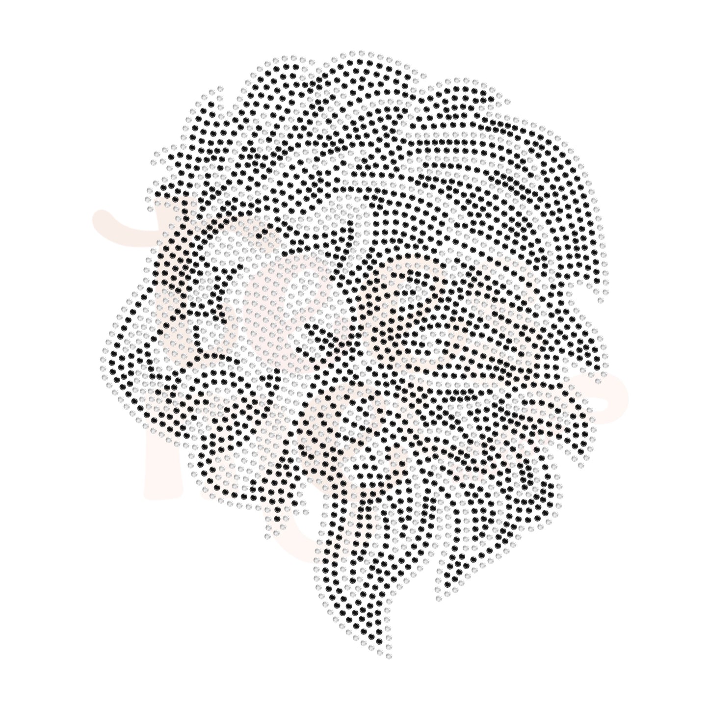 Lion Head Mascot RHINESTONE TRANSFER