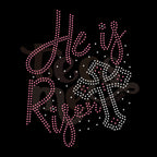 He Is Risen RHINESTONE TRANSFER