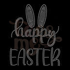 Happy Easter Bunny Ears RHINESTONE TRANSFER