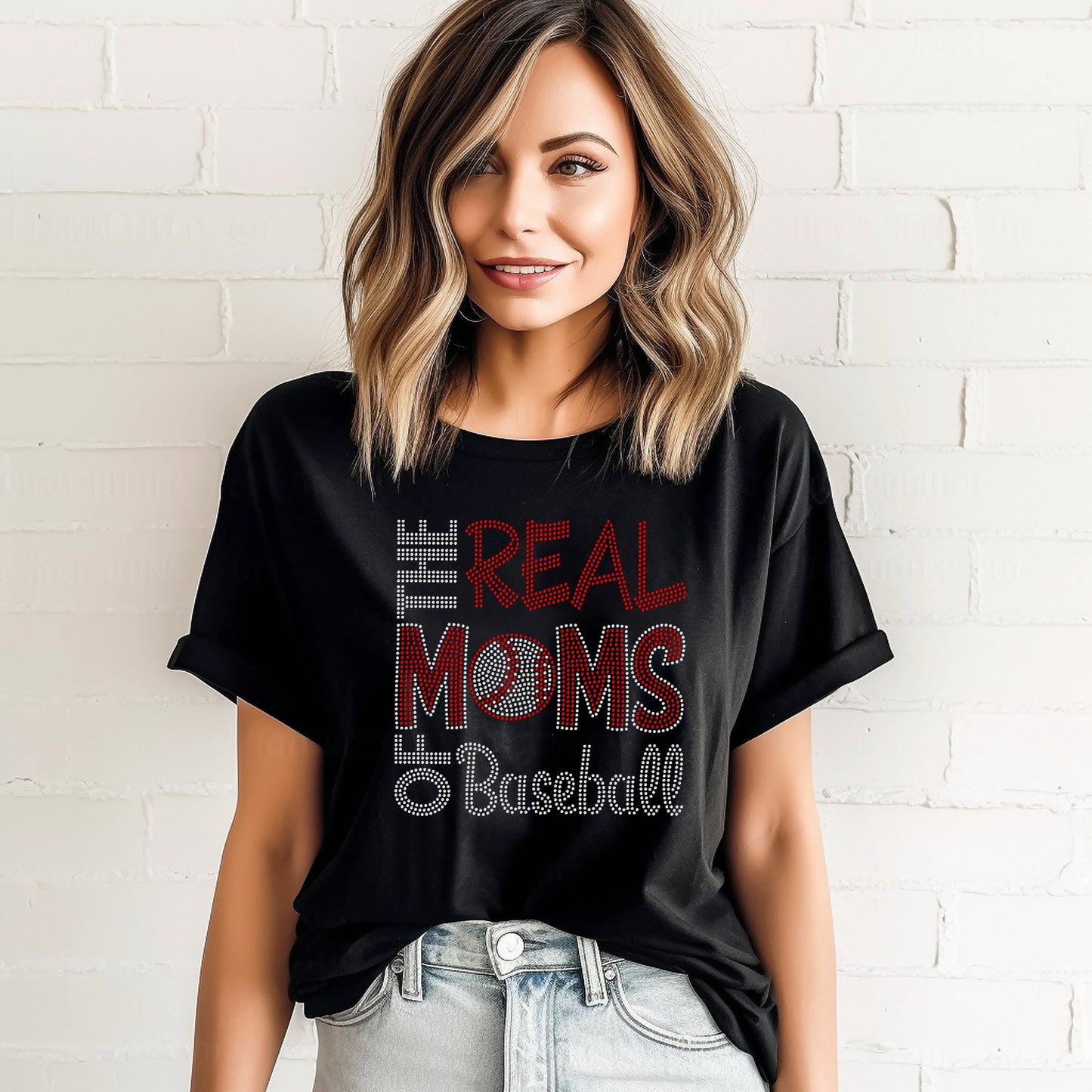 The Real Moms of Baseball RHINESTONE TRANSFER