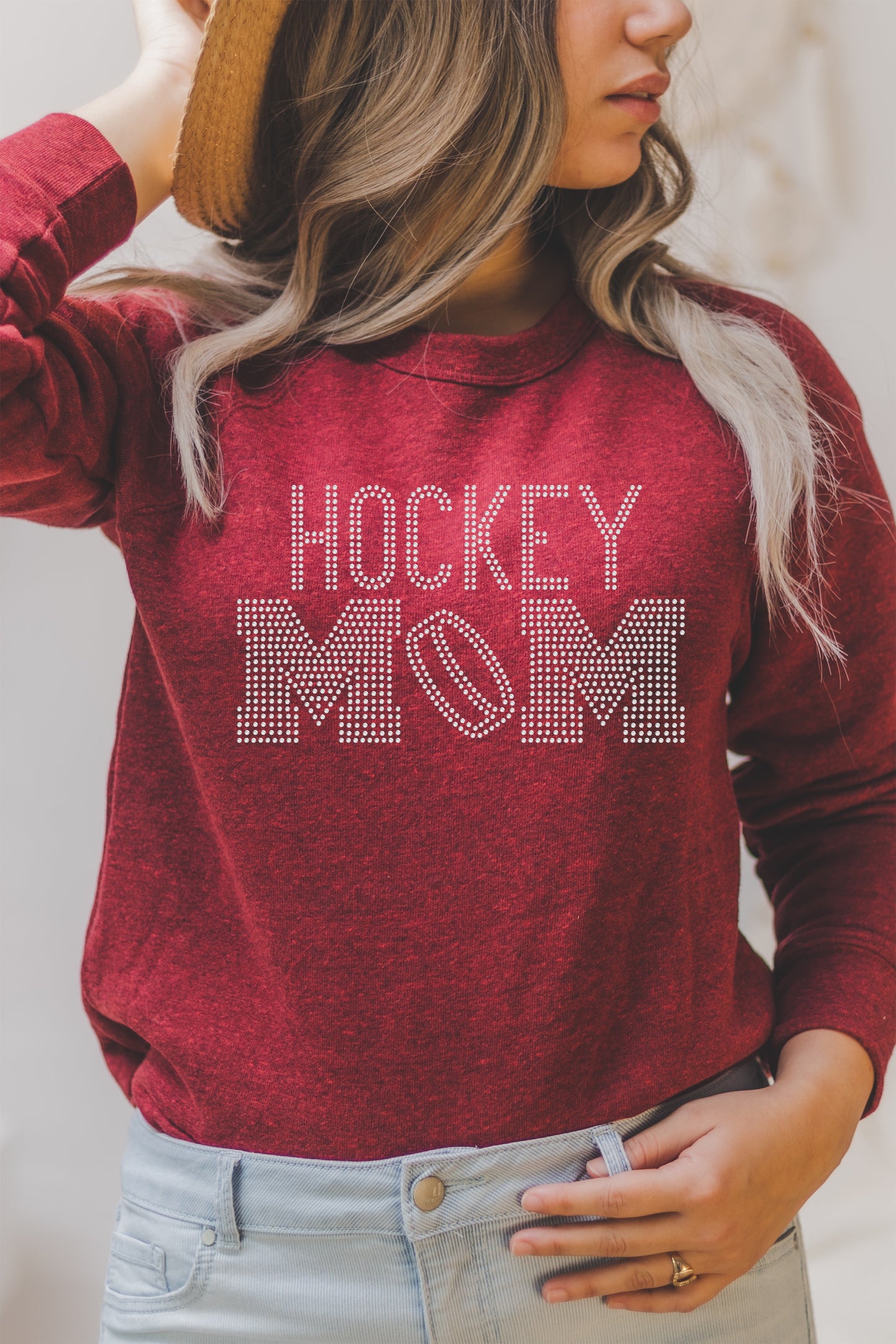 Hockey Mom RHINESTONE TRANSFER