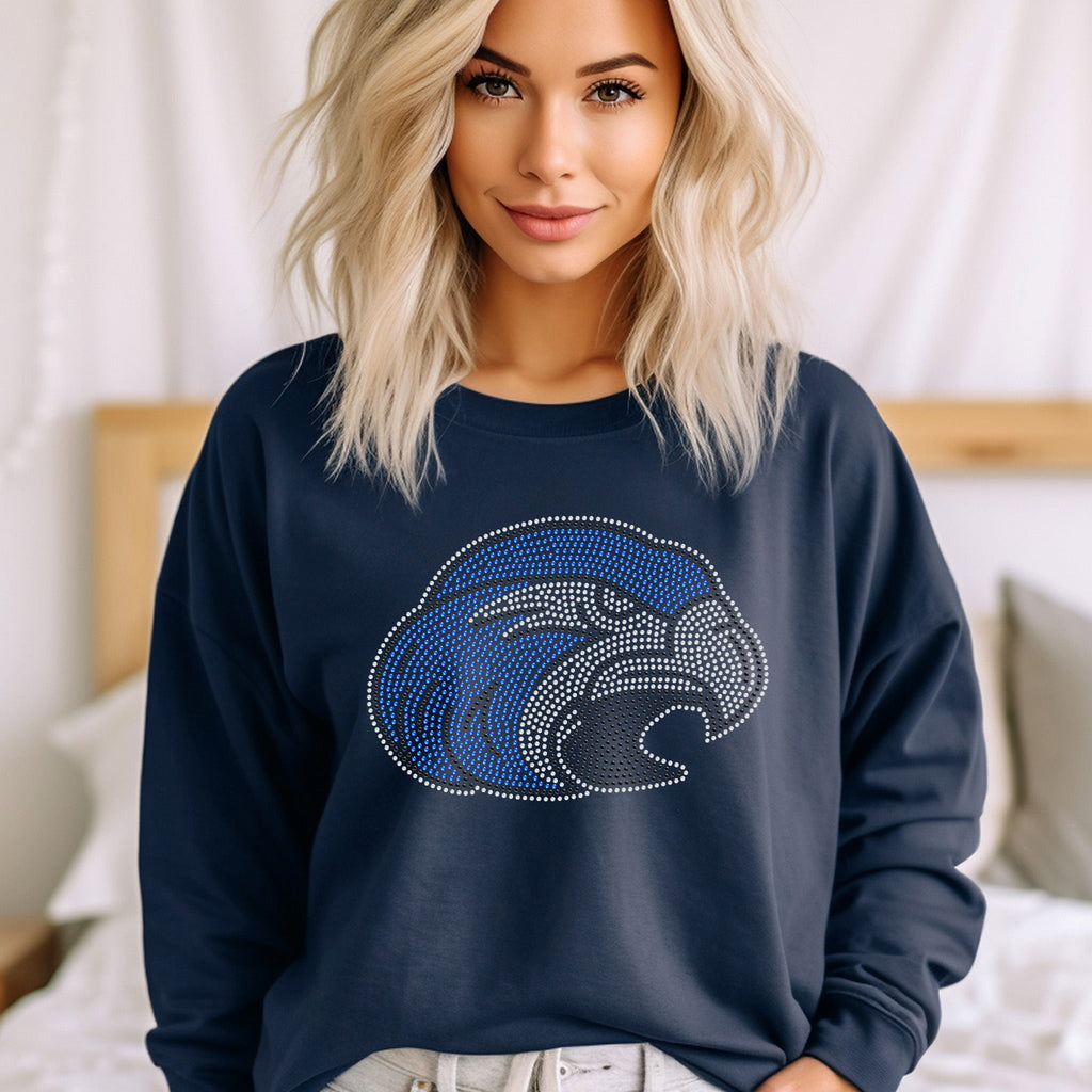 Hawk Head Mascot SPANGLES TRANSFER