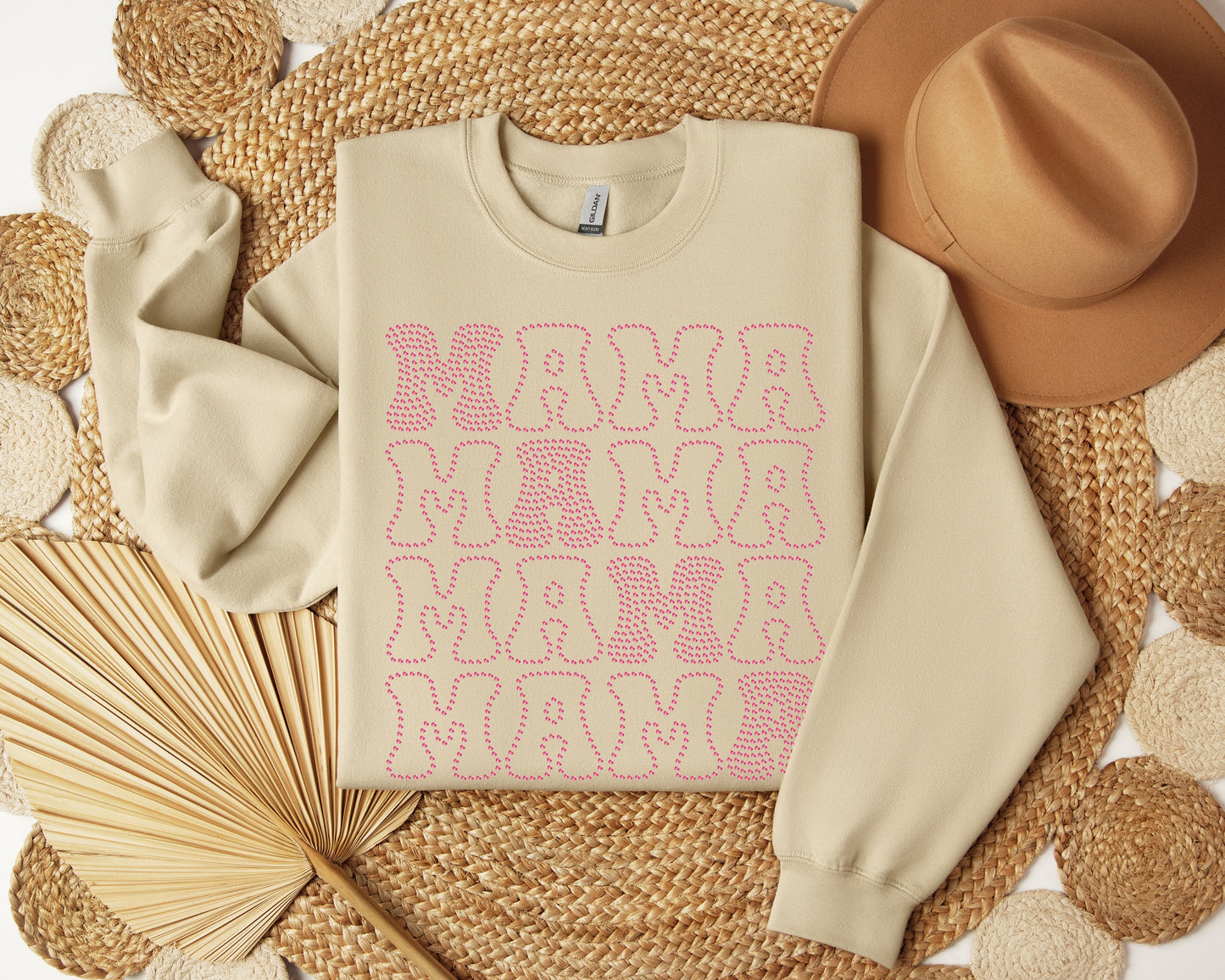 Mama Stacked RHINESTONE TRANSFER