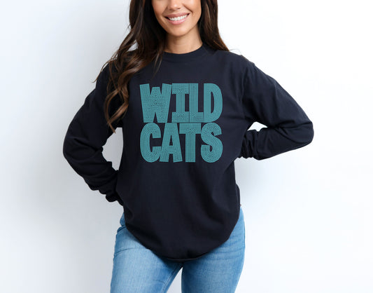 Wildcats Font Mascot RHINESTONE TRANSFER
