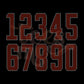 Custom Rhinestone Text Rhinestone Transfer - 12" Athletic Numbers - Two Color